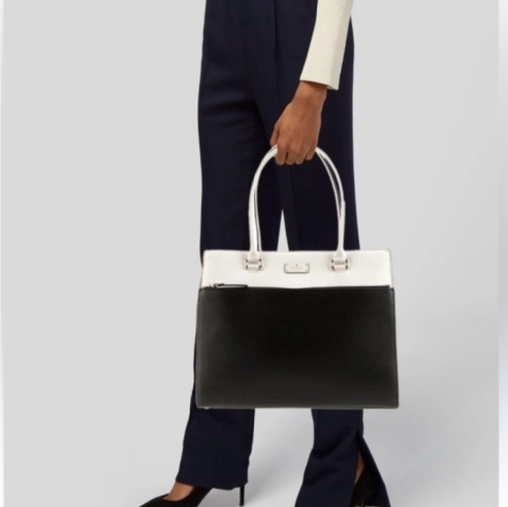 Kate Spade Maeve Shoulder Bag Grove Street Black/White Shoulder Bag Tote